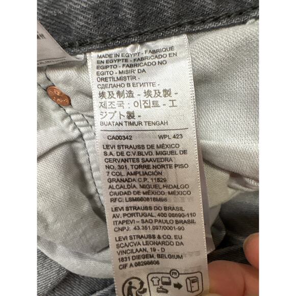 Levis 501 Jeans Mens 44x32 (42x31) Gray Original Fit Button Fly Stretch Casual - Picture 8 of 12